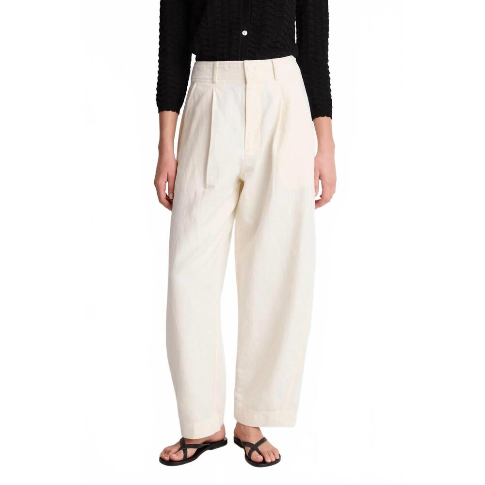 Apiece Apart Cream Wide-Leg Trousers